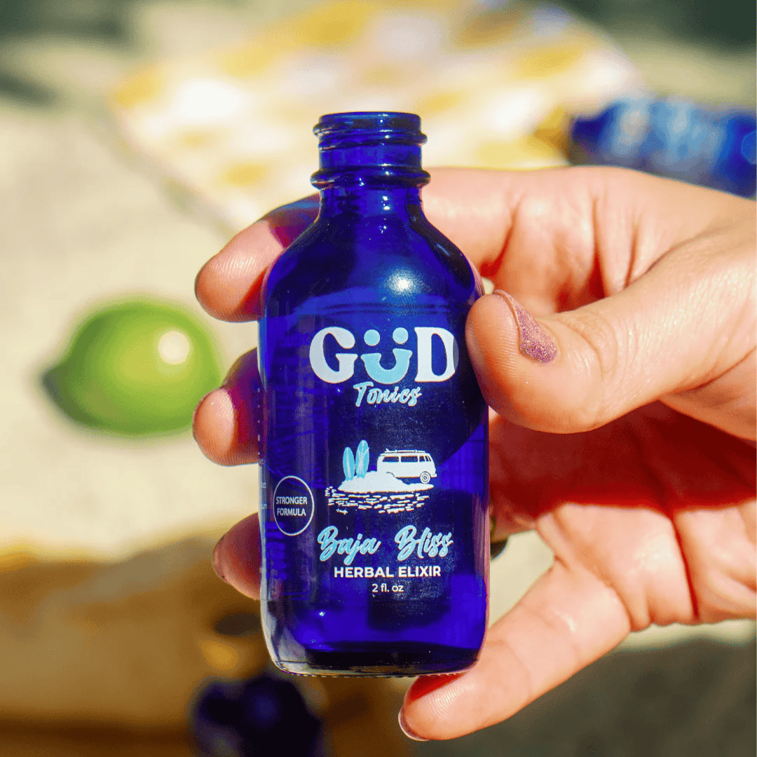 GUD Tonics Baja Bliss guava kava drink - alcohol-free, lightly sweetened with stevia