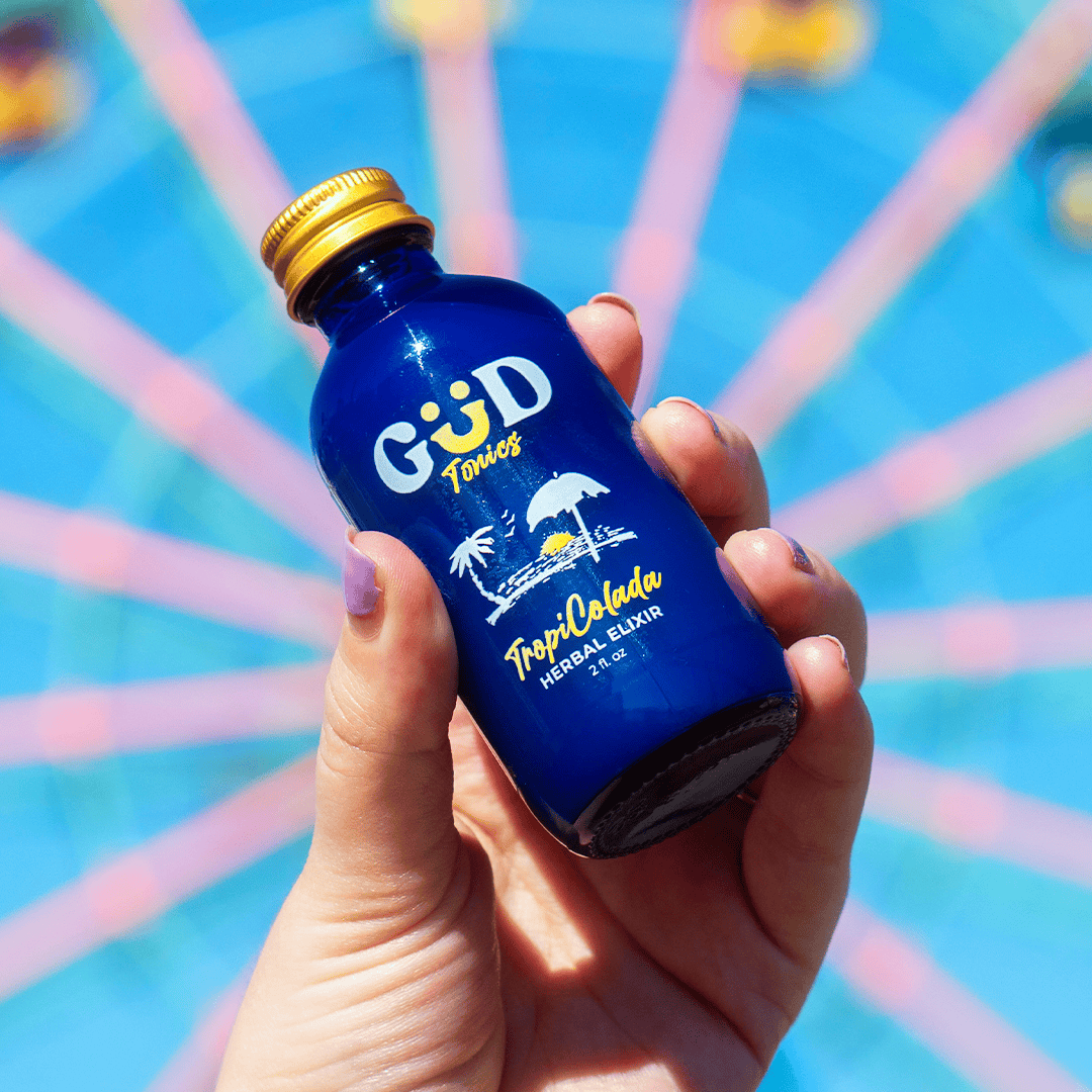 GUD Tonics TropiColada pina colada kava drink - alcohol-free, lightly sweetened with stevia