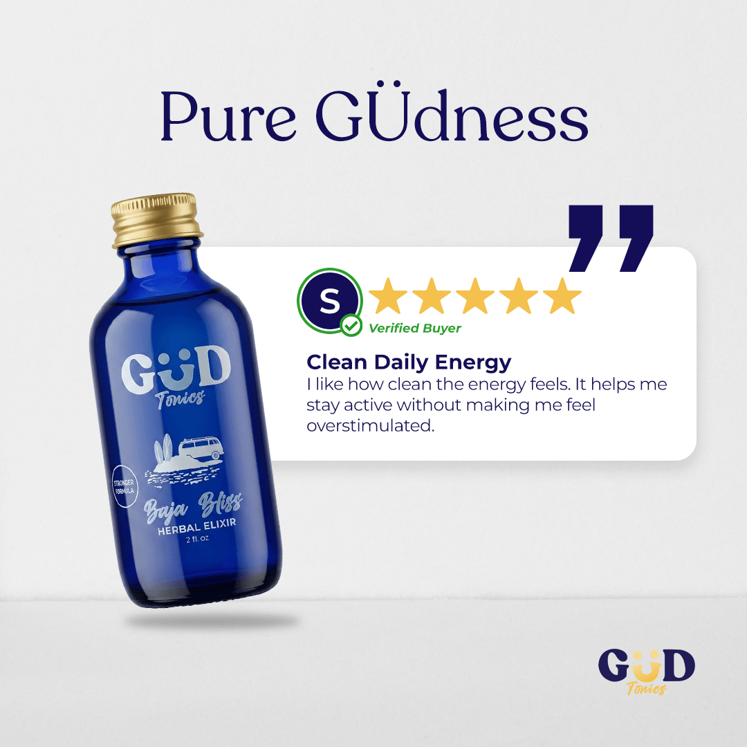 GUD Tonics Baja Bliss guava kava kratom extract drink